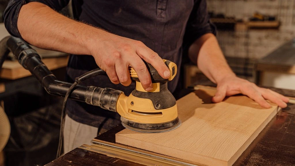 The Brooklyn millwork workshop, where the studio's cabinetry and built-ins are fabricated by hand.